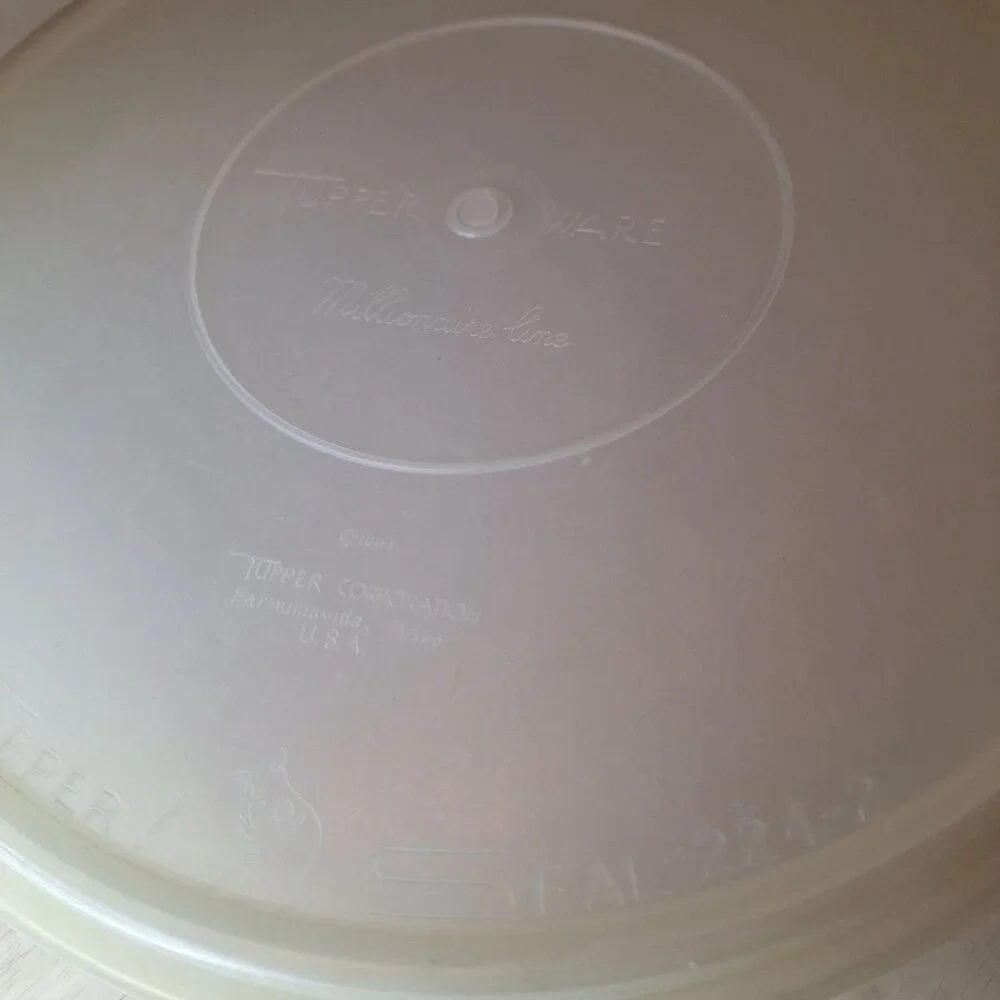 Tupperware Cake Container 256-1 Millionaire Line Seal‎ 224-2 Storage Lid Vintage